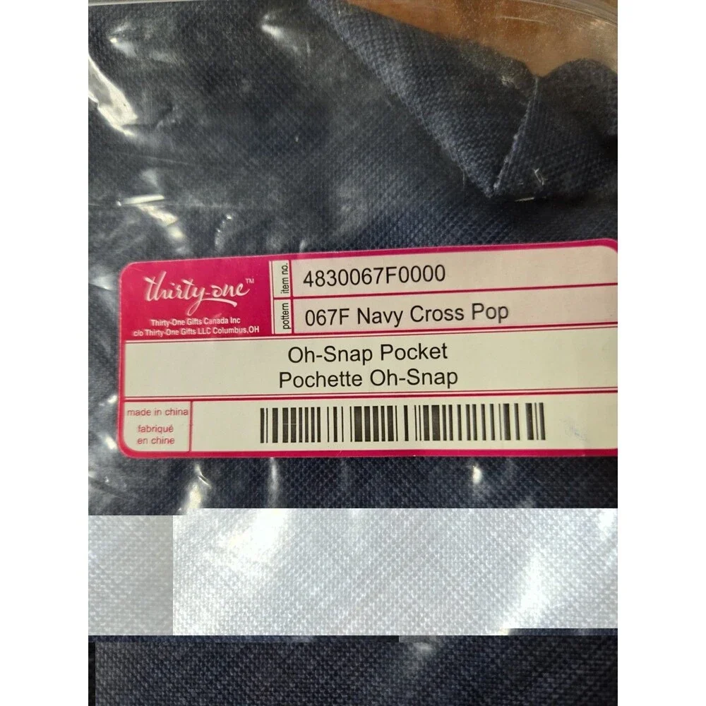 NIB THIRTY-ONE Oh Snap Pocket Navy Cross Pop NEW Set Of 3 067F
